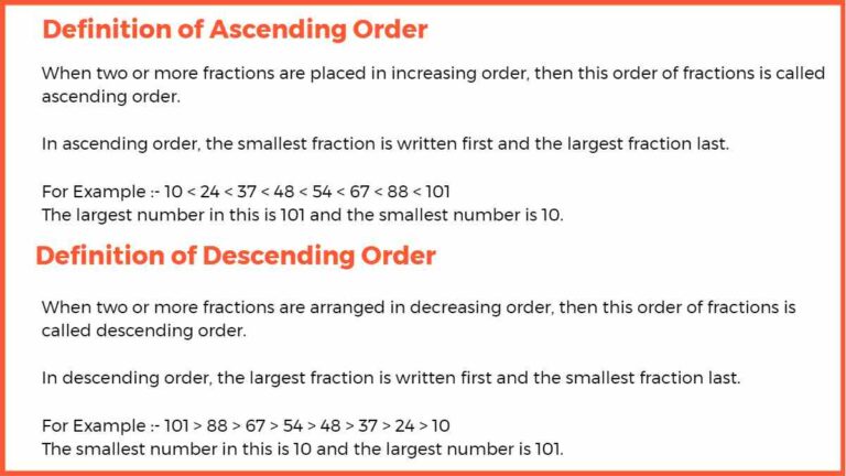 What are Ascending Order and Descending Order - Easy Maths Solutions