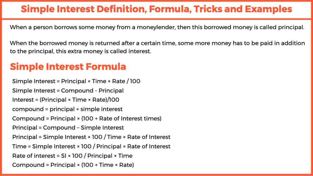 Simple Interest Definition For Kids